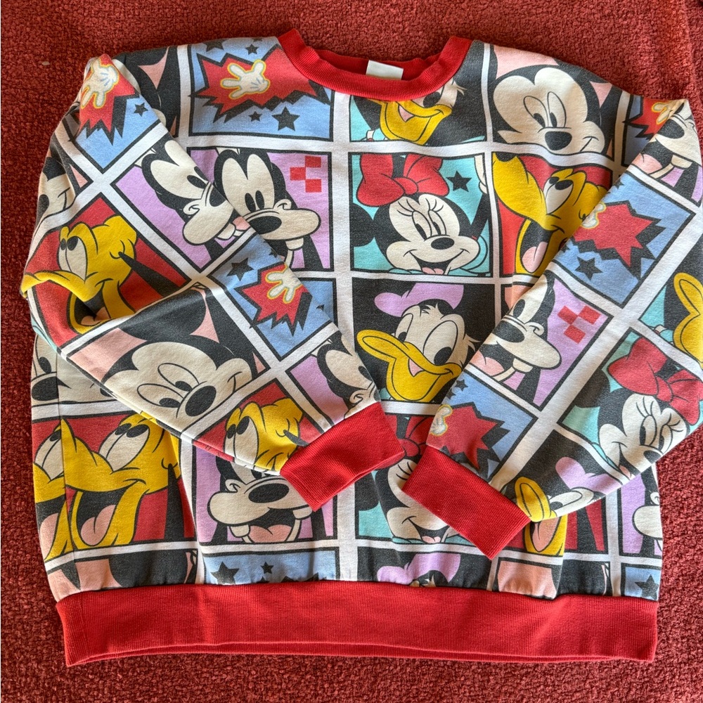 Disney Store 90s inspired Mickey and Friends Sweatshirt XXL